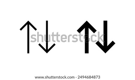 Arrows sort icon in generic style. Item sorting sign symbol