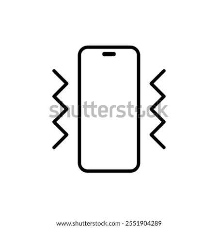 Smartphone vibrate, vibration icon isolated on white background. Silent phone sign symbol