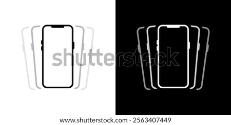 Modern smartphone shake icon. Shaking phone sign symbol. Vibrating cellphone concept