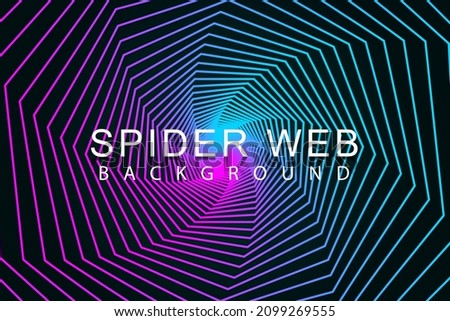 Spider and torn web design. spider web technology Background. Spider web background with technology modern concept. spiral tech background