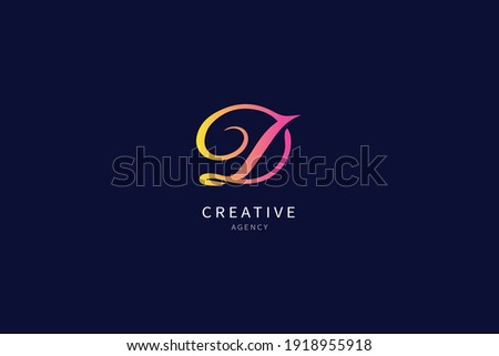 D Letter Monogram Logo Minimalist Design