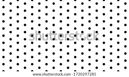 Seamless background pattern from geometric shapes. The pattern is evenly filled with  black circles. Vector illustration on white background