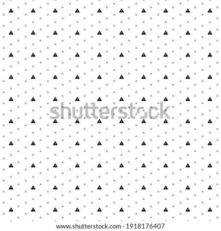 Square seamless background pattern from geometric shapes are different sizes and opacity. The pattern is evenly filled with small black warning symbols. Vector illustration on white background