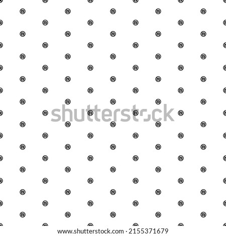 Square seamless background pattern from black no photo symbols. The pattern is evenly filled. Vector illustration on white background