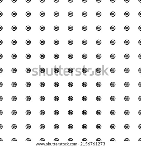 Square seamless background pattern from geometric shapes. The pattern is evenly filled with black no video symbols. Vector illustration on white background