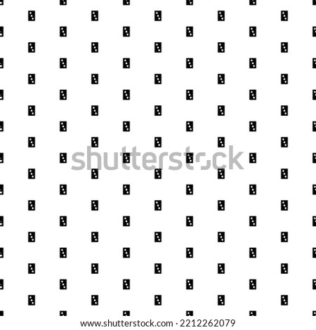 Square seamless background pattern from black Three of Clubs playing cards. The pattern is evenly filled. Vector illustration on white background