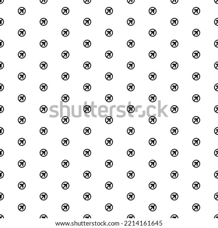 Square seamless background pattern from geometric shapes. The pattern is evenly filled with black no left turn signs. Vector illustration on white background