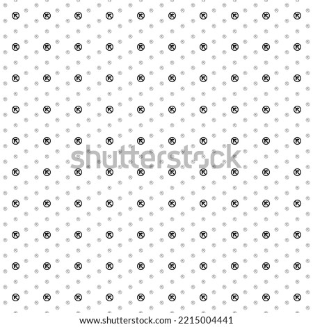 Square seamless background pattern from geometric shapes are different sizes and opacity. The pattern is evenly filled with small black no right turn signs. Vector illustration on white background