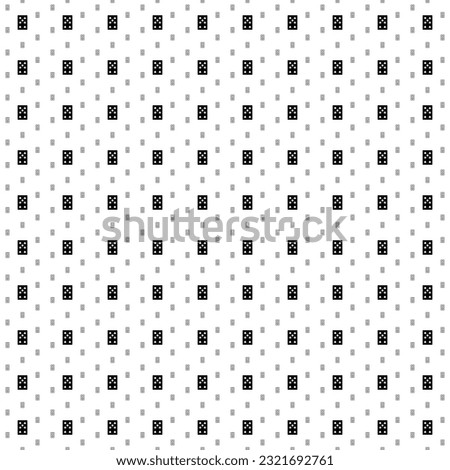 Square seamless background pattern from black seven of spades playing cards are different sizes and opacity. The pattern is evenly filled. Vector illustration on white background