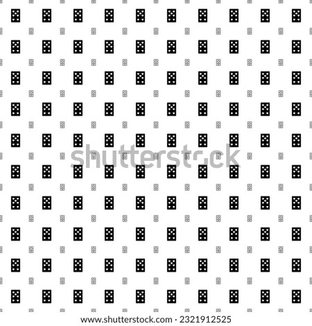 Square seamless background pattern from black seven of hearts playing cards are different sizes and opacity. The pattern is evenly filled. Vector illustration on white background