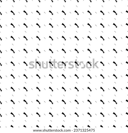 Square seamless background pattern from black down arrows are different sizes and opacity. The pattern is evenly filled. Vector illustration on white background