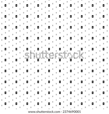 Square seamless background pattern from geometric shapes are different sizes and opacity. The pattern is evenly filled with small black ace of clubs cards. Vector illustration on white background