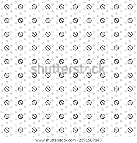 Square seamless background pattern from geometric shapes are different sizes and opacity. The pattern is evenly filled with black no parking signs. Vector illustration on white background