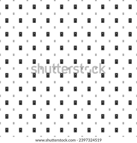 Square seamless background pattern from black seven of hearts playing cards are different sizes and opacity. The pattern is evenly filled. Vector illustration on white background