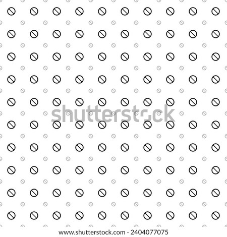 Square seamless background pattern from black no parking signs are different sizes and opacity. The pattern is evenly filled. Vector illustration on white background