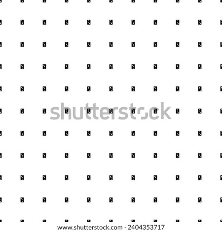 Square seamless background pattern from geometric shapes. The pattern is evenly filled with small black Three of hearts playing cards. Vector illustration on white background