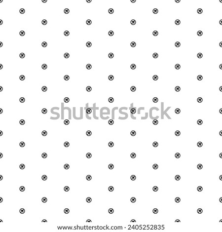 Square seamless background pattern from black no left turn signs. The pattern is evenly filled. Vector illustration on white background