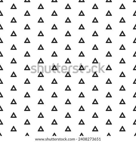 Square seamless background pattern from geometric shapes. The pattern is evenly filled with big black emergency stop signs. Vector illustration on white background