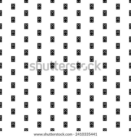 Square seamless background pattern from geometric shapes. The pattern is evenly filled with big black seven of hearts playing cards. Vector illustration on white background