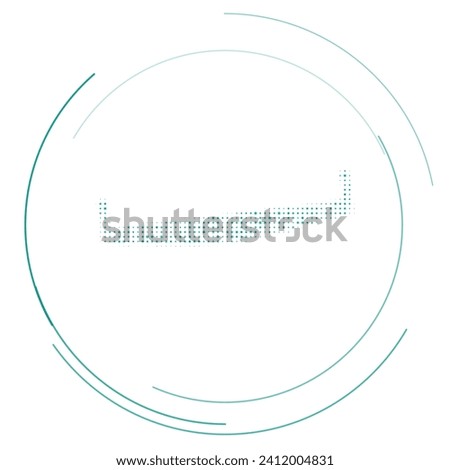 The two-handed saw symbol filled with teal dots. Pointillism style. Vector illustration on white background