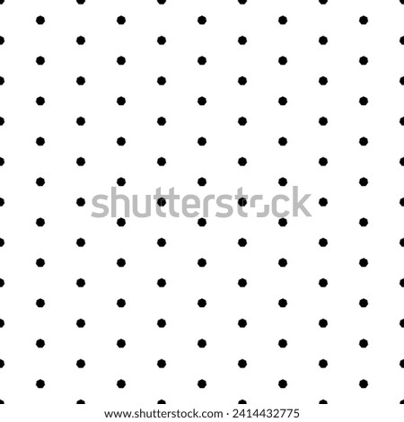 Square seamless background pattern from black heptagon symbols. The pattern is evenly filled. Vector illustration on white background