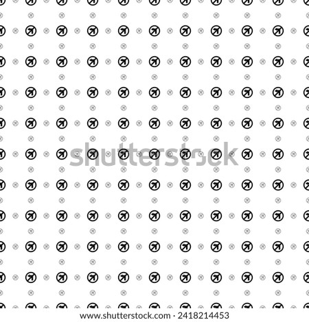 Square seamless background pattern from geometric shapes are different sizes and opacity. The pattern is evenly filled with black no left turn signs. Vector illustration on white background