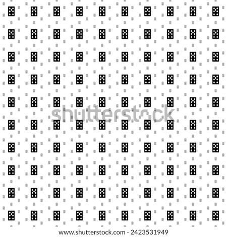 Square seamless background pattern from black seven of diamonds playing cards are different sizes and opacity. The pattern is evenly filled. Vector illustration on white background