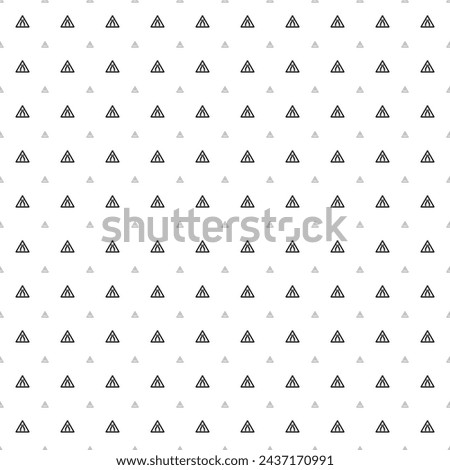 Square seamless background pattern from geometric shapes are different sizes and opacity. The pattern is evenly filled with black road narrowing signs. Vector illustration on white background