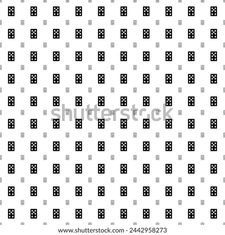 Square seamless background pattern from black seven of diamonds playing cards are different sizes and opacity. The pattern is evenly filled. Vector illustration on white background