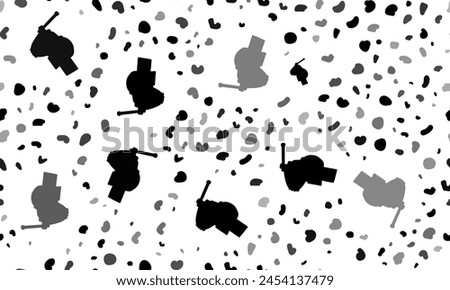 Abstract seamless pattern with vise symbols. Creative leopard backdrop. Vector illustration on white background
