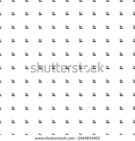 Square seamless background pattern from black small 3D printer symbols. The pattern is evenly filled. Vector illustration on white background