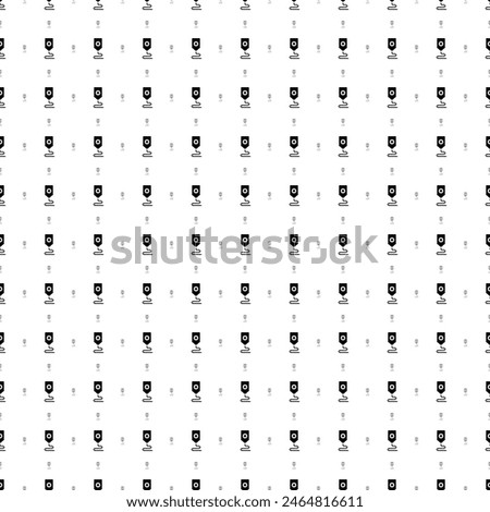 Square seamless background pattern from geometric shapes are different sizes and opacity. The pattern is evenly filled with big black 3D printer symbols. Vector illustration on white background