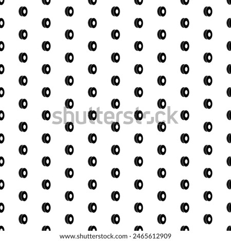 Square seamless background pattern from geometric shapes. The pattern is evenly filled with big black 3D printing filament symbols. Vector illustration on white background