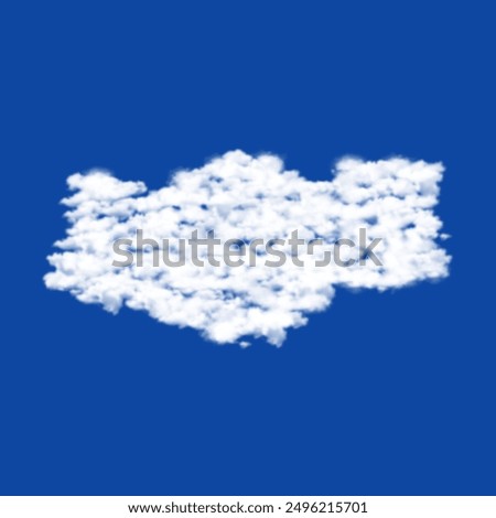 Clouds in the shape of a handshake symbol on a blue sky background. A symbol consisting of clouds in the center. Vector illustration on blue background