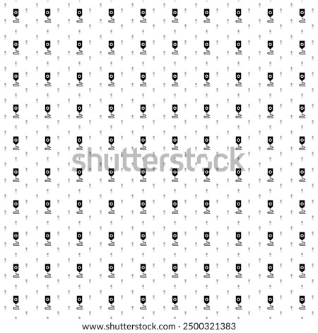 Square seamless background pattern from black 3D printer symbols are different sizes and opacity. The pattern is evenly filled. Vector illustration on white background