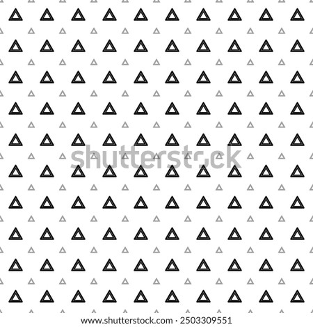 Square seamless background pattern from geometric shapes are different sizes and opacity. The pattern is evenly filled with big black emergency stop signs. Vector illustration on white background