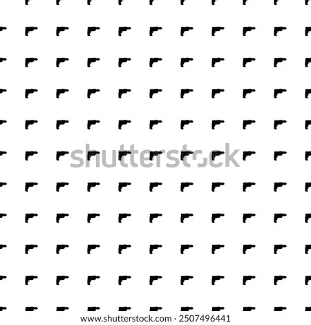 Square seamless background pattern from black electric drill symbols. The pattern is evenly filled. Vector illustration on white background