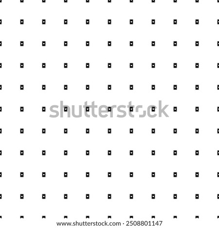 Square seamless background pattern from geometric shapes. The pattern is evenly filled with small black ace of heart cards. Vector illustration on white background