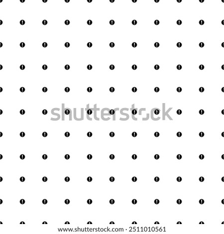 Square seamless background pattern from geometric shapes. The pattern is evenly filled with small black attention symbols. Vector illustration on white background