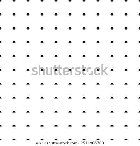 Square seamless background pattern from geometric shapes. The pattern is evenly filled with small black reception bell symbols. Vector illustration on white background