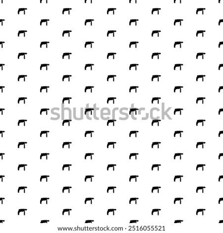 Square seamless background pattern from black drill symbols. The pattern is evenly filled. Vector illustration on white background