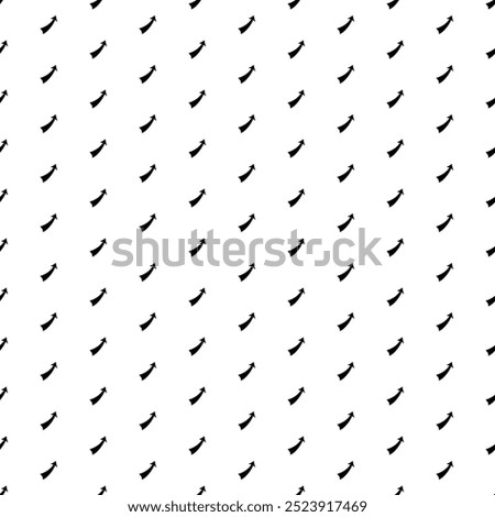 Square seamless background pattern from geometric shapes. The pattern is evenly filled with big black up arrows. Vector illustration on white background