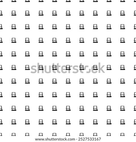 Square seamless background pattern from geometric shapes. The pattern is evenly filled with big black 3D printer symbols. Vector illustration on white background