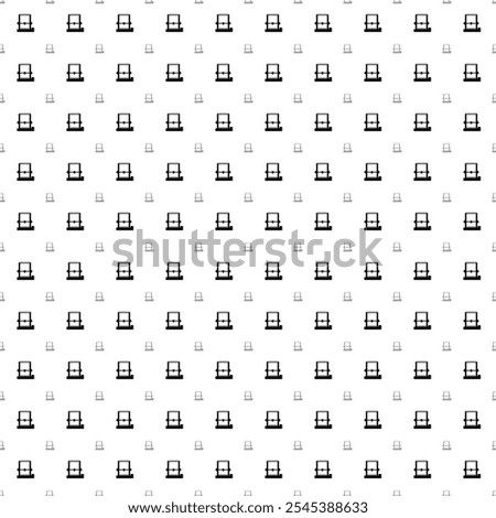 Square seamless background pattern from geometric shapes are different sizes and opacity. The pattern is evenly filled with big black 3D printer symbols. Vector illustration on white background