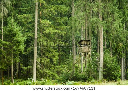 Similar – Image, Stock Photo raised hide Hunting Blind