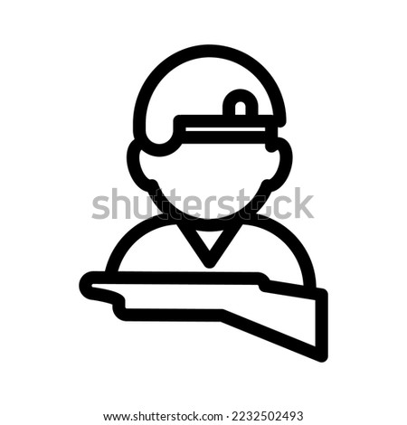 Soldier icon. National warrior symbol. Army icon design Suitable for website, mobile app and freelance needs. isolated icon illustration