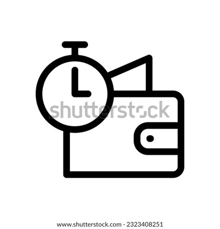 pay later isolated sign symbol icon suitable for display, website, logo and designer. High quality black style vector icon