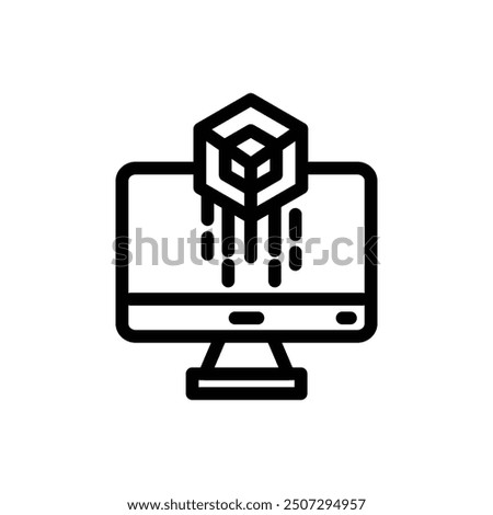 digital assets icon design on white background