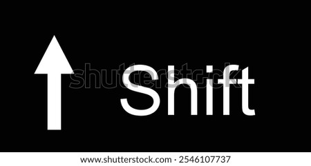 Shift Icon Keyboard Button Design. Collection of icons for web. Black and white outline shift button icon. Isolated vector sign symbol.