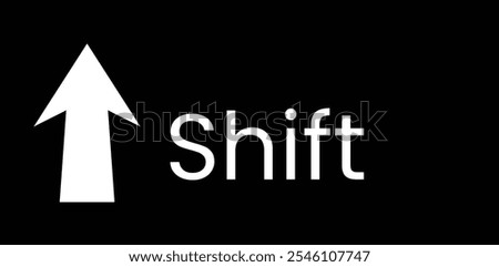 Shift Icon Keyboard Button Design. Collection of icons for web. Black and white outline shift button icon. Isolated vector sign symbol.